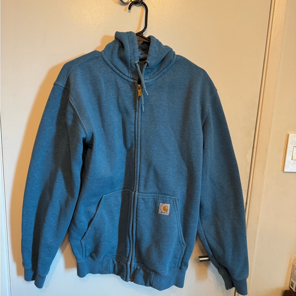 Carhartt Blue Zip-Up Hoodie Jacket